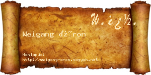 Weigang Áron névjegykártya